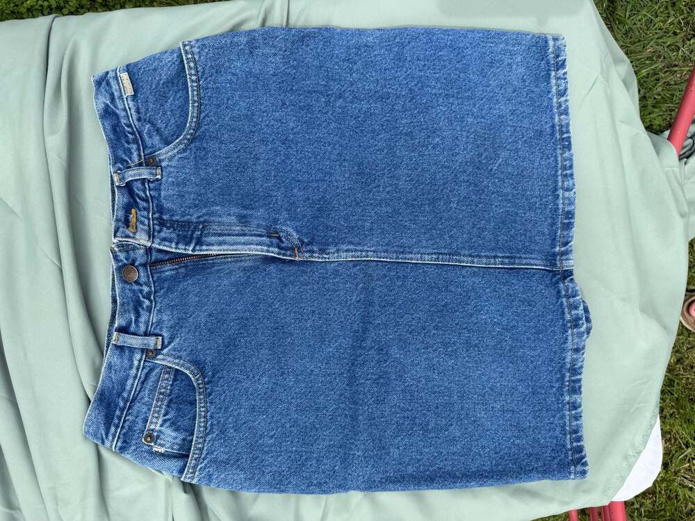 80's vintage ESPIRIT denim skirt 13/29 - Picture 2 of 3